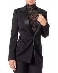 Burberry - Grain De Poudre Wool Blazer Jacket, Brand Size 4 Us - Lyst