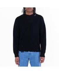 Marni - Destroyed Effect Twisted Crewneck Sweater - Lyst