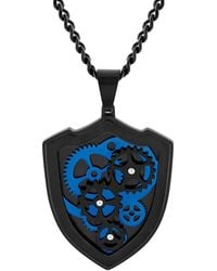 Robert Alton - Finish Stainless Steel Shield Pendant - Lyst