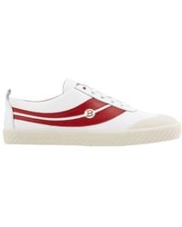 Bally - Smake Leather Low-Top Sneakers - Lyst