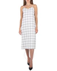 Tibi - Twill Windowpane Slip Dress, Brand - Lyst