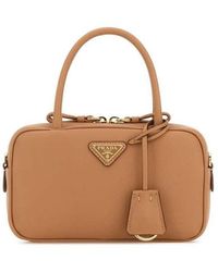 Prada - Peach Leather Handbag - Lyst
