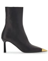Ferragamo - Ferragamo Amelia 70 Leather Ankle Boots - Lyst