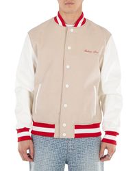 Balmain - Classic Wool Varsity Jacket With Signature Embroidery For - Lyst