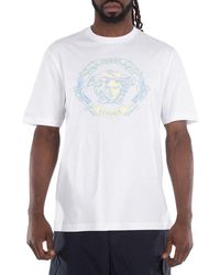 Versace Theater Crest T Shirt in White for Men | Lyst Canada