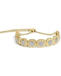 Haus of Brilliance - 14K Over 5/8 Cttw Diamond Composite Cushion Frame Adjustable Bolo Bracelet - Lyst