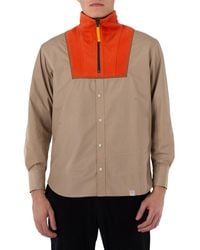 Kolor - Two-Toned Buttoned Down Sweatshirt, Brand Size 2 - Lyst
