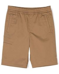 Moncler - Kids Cognac Gabardine Bermuda Shorts - Lyst