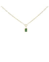 Haus of Brilliance - 10K Emerald Cut 6X4 Mm Emerald Solitaire Pendant Necklace - Lyst