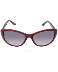 Calvin Klein - Grey Gradient Cat Eye Sunglasses - Lyst
