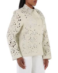 Chloé - Embroidered Overshirt Jacket - Lyst