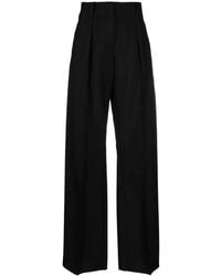Ferragamo - High-Waisted Wide-Leg Trousers - Lyst