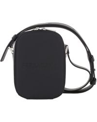 Ferragamo - Logo Embroided Shoulder Bag - Lyst