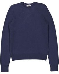 Ferragamo - Slim Fit Crew Neck Cashmere Blend Sweater - Lyst