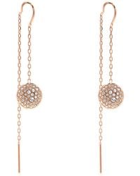 Swarovski - Meteora Pierced Earrings Chain Earrings Rose Shiny Clear - Lyst
