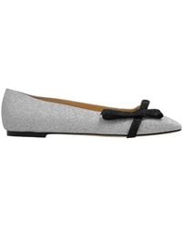 Jimmy Choo - Veda Glitter Ballerina Flats, Brand Size 34.5 Us - Lyst