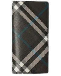 Burberry - Signature Canvas Check Wallet - Lyst