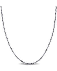 Amour - 1.6Mm Hollow Round Box Link Chain Necklace - Lyst