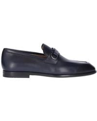 Ferragamo - Ferragamo Gancini-Buckle Leather Loafers - Lyst