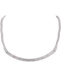 Swarovski - Matrix Baguette Cut Necklace - Lyst