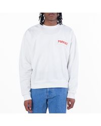 Marni - Long Sleeve Cotton Sweatshirt - Lyst