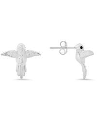 Kylie Harper - Sterling Cz Hummingbird Stud Earrings - Lyst