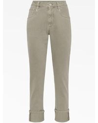 Brunello Cucinelli - Safari Cotton Straight Trousers With Cuffs, Brand Size 48 (Us - Lyst