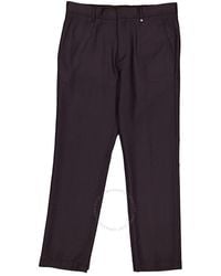 Burberry - Dark Ezra Monogram Motif Wool Tailored Trousers, Brand Size 50 (Waist - Lyst