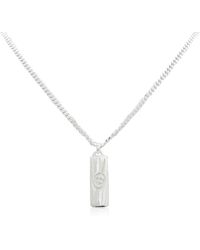 Gucci - Sterling Diagonal Interlocking G Necklace - Lyst