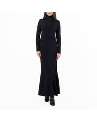 Balenciaga - Ribbed Knit Long-Sleeved Maxi Dress - Lyst