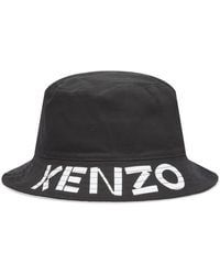 KENZO - Bucket Hat With Embroidered Logo - Lyst