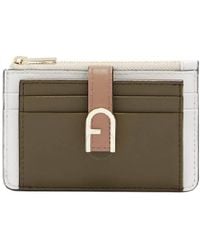 Furla - Flow M Compact Leather Card Case - Lyst