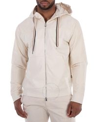 BOSS - Tonal Insert Zip-Up Hoodie - Lyst