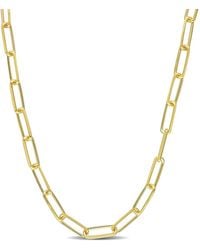 Amour - 5Mm Diamond Cut Paperclip Chain Necklace - Lyst