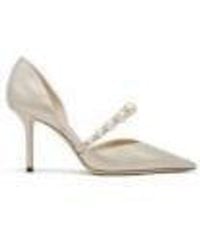 Jimmy Choo - Aurelie 85 Pointed Pumps With Pearl Embellishment, Brand Size 34.5 Us - Lyst