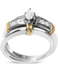 Haus of Brilliance - 14K And 1/3 Cttw Marquise Diamond Cocktail Engagement Ring Set (H-I Color, Si1-Si2 Clarity) - Lyst