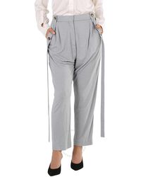 Burberry - Heather Melange Jersey Tailo Trousers - Lyst