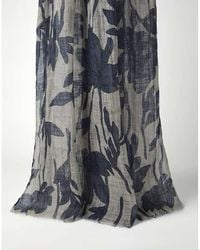 Brunello Cucinelli - Floral Linen Scarf - Lyst