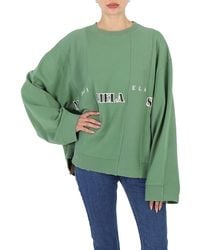 MM6 by Maison Margiela - Ladies Clover Band Logo Print Sweatshirt - Lyst