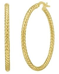 Tresorra - 14K Twisted Large Hoop Earrings - Lyst