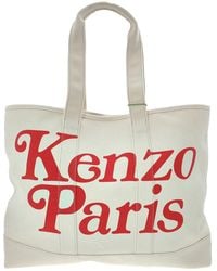 KENZO - Printed Logo Tote Bag - Lyst