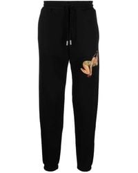 Roberto Cavalli - Printed Cotton Track Pants - Lyst