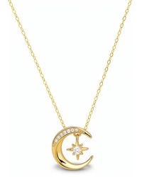 Kylie Harper - 14K Over Dangling Moon & Star Cz Pendant - Lyst