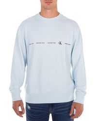 Calvin Klein - Logo Repeat Crewneck Sweatshirt - Lyst