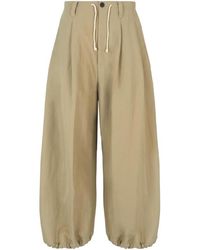 Emporio Armani - Drawstring Polyamide Wide Trouser, Brand Size 48 (Us Size 38) - Lyst