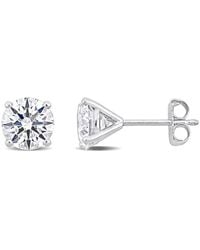 Created Forever - Certified 2Ct Tdw Lab-Created Diamond Solitaire Stud Earrings - Lyst