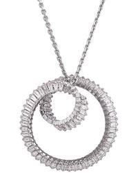 Swarovski - Matrix Baguette Cut Rhodium Plated Necklace - Lyst