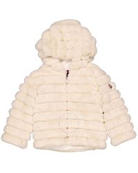 Moncler - Girls Natural Latife Faux-fur Quilted Jacket - Lyst
