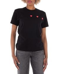 Comme des Garçons - Cdg Play Triple Heart Short-Sleeve T-Shirt - Lyst