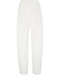Brunello Cucinelli - Off Linen Tapered Trousers, Brand Size 44 (Us - Lyst